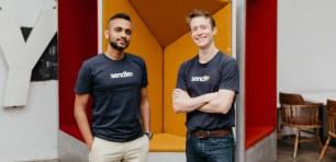 [Left to right] Sendle's head of growth Apurva Chiranewala and co-founder James Chin Moody